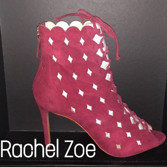 Rachel Zoe Ruby Red Suede Bootie - Picture 1 of 6